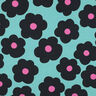 Cotton Poplin Big Flower | Nerida Hansen – light turquoise/black,  thumbnail number 1