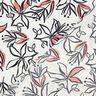 Lightweight stretch fabric abstract lilies – white/lobster,  thumbnail number 4