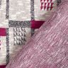 Knitted fabric graphic glitter pattern – berry/white,  thumbnail number 5