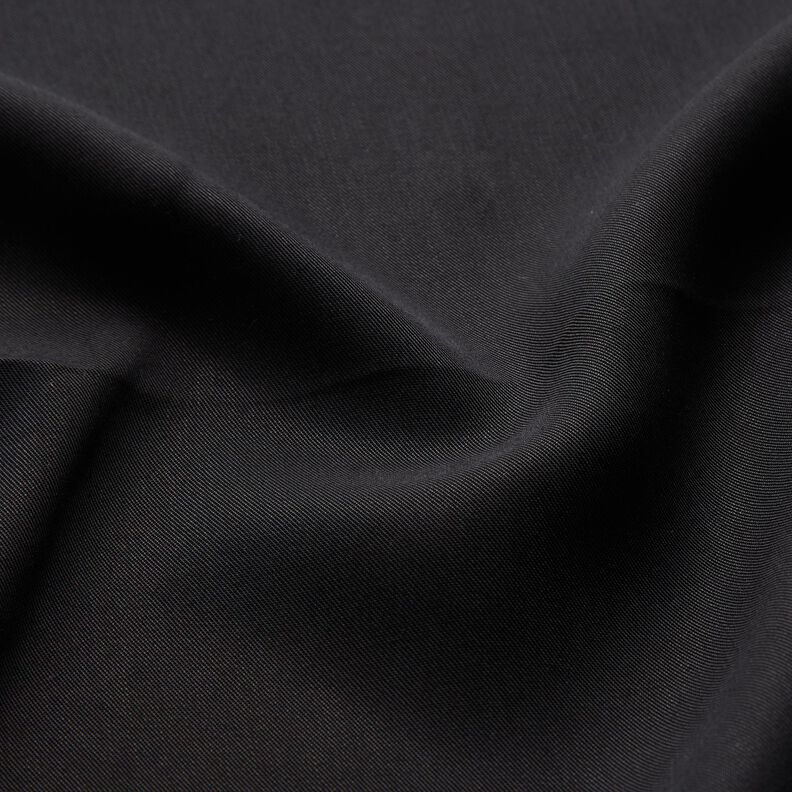 Plain lyocell blouse fabric – black,  image number 2