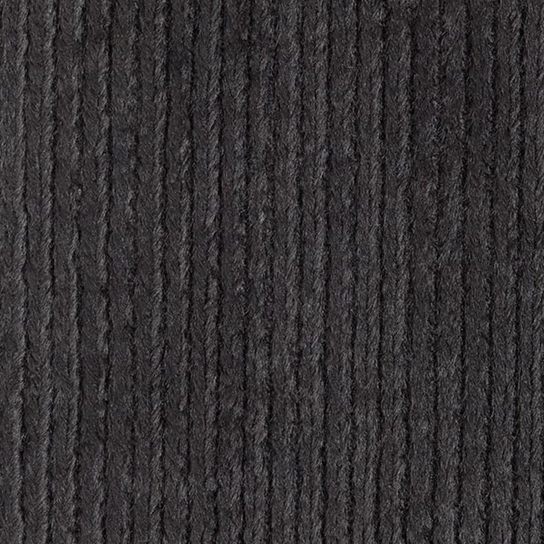 cable knit faux fur – black,  image number 1