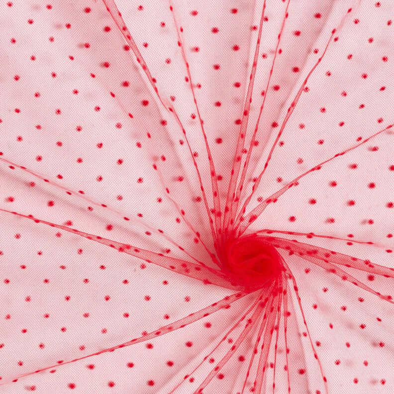 Tulle velvet dots – red,  image number 3