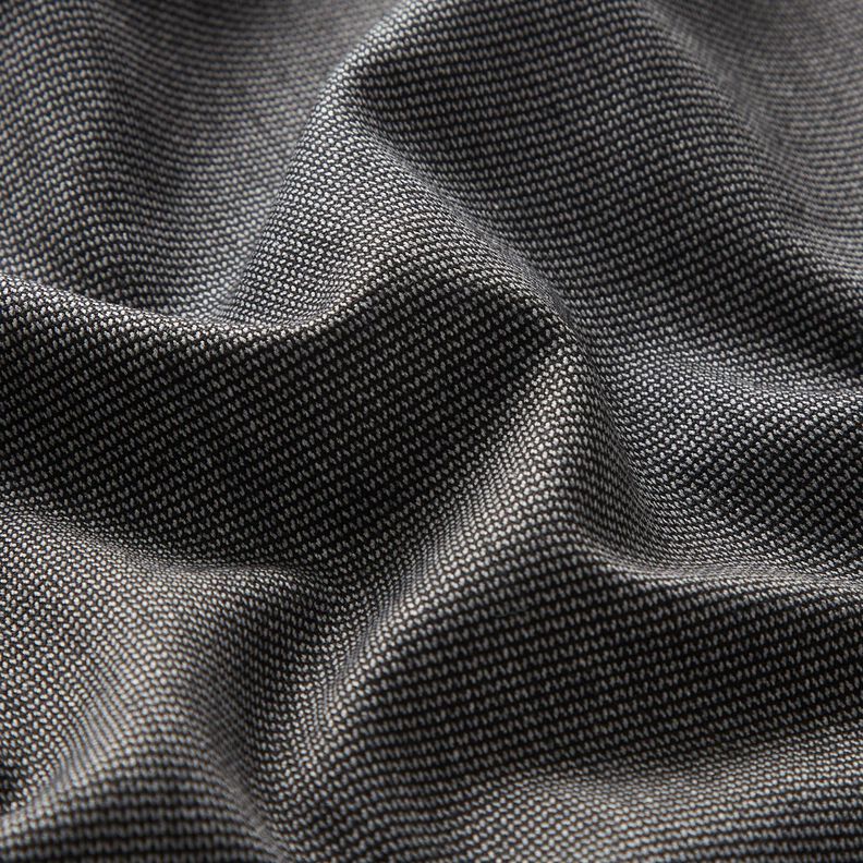 Trouser fabric stretch zig-zag – silver grey/black,  image number 2