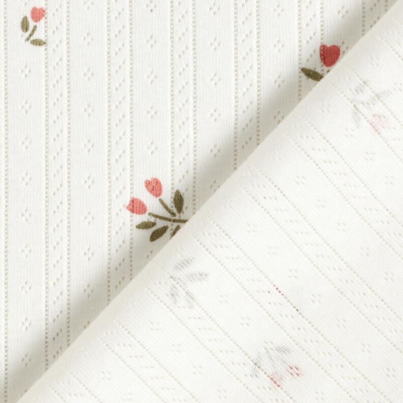 Ajour Cotton Jersey Tulips – ivory, image number 4