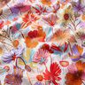 Decor Fabric Panama colourful flowers – cream/lavender,  thumbnail number 2