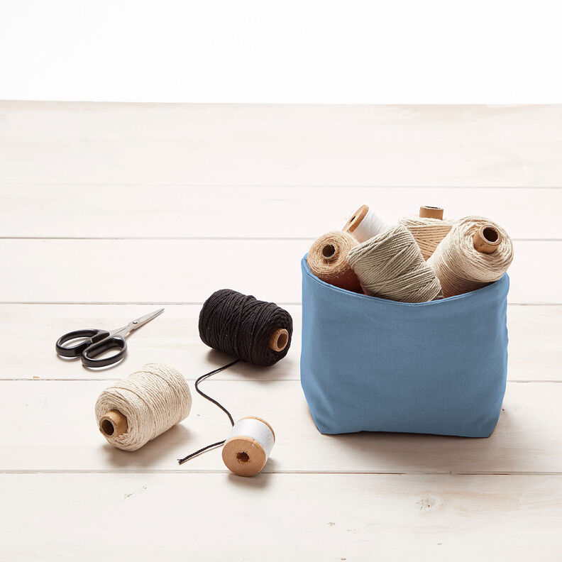 Cotton Cretonne Plain – denim blue,  image number 7