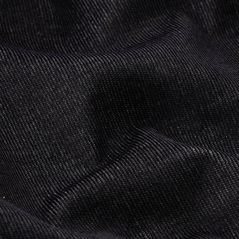 Stretch fine denim look corduroy – black,  image number 2