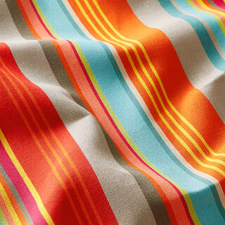 Outdoor Fabric Canvas Stripes – orange/red, 