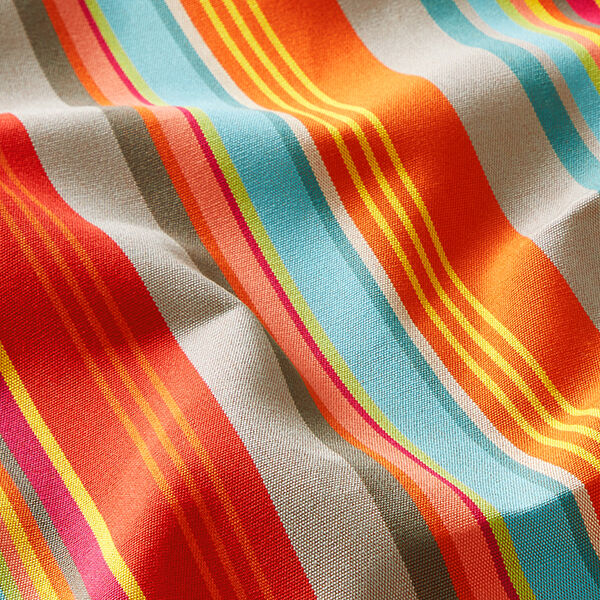 Outdoor Fabric Canvas Stripes – orange/red,  image number 2