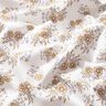 Cotton Poplin delicate bouquets – white/light brown,  thumbnail number 2