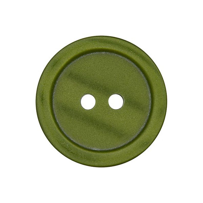 Basic 2-Hole Plastic Button - olive,  image number 1