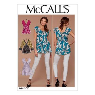 Tops with Sleeve, McCalls 7572 | 6 - 14, 