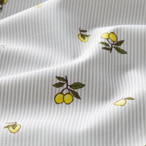 Cotton lemons and stripes – offwhite/light taupe, 