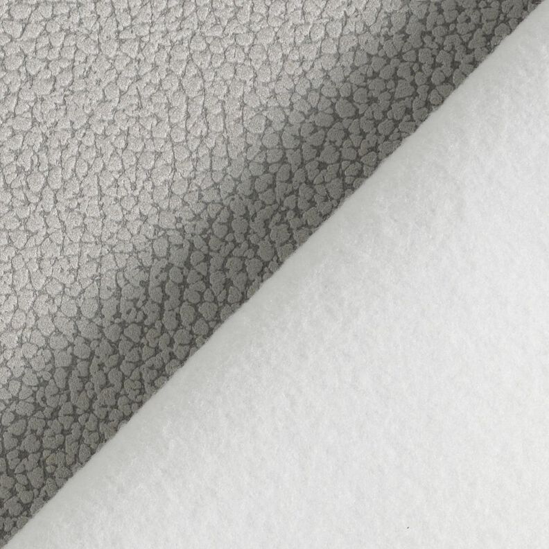 Upholstery Fabric Imitation Leather Texture – silver grey,  image number 3