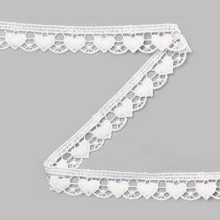 Hearts Guipure Lace - off-white, 