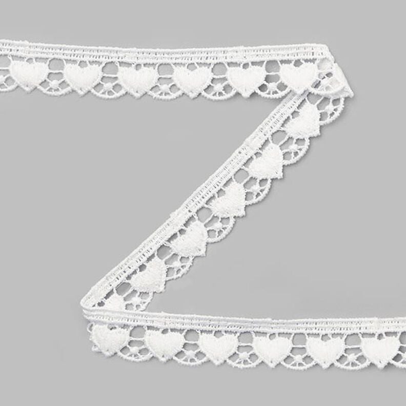 Hearts Guipure Lace - off-white,  image number 1