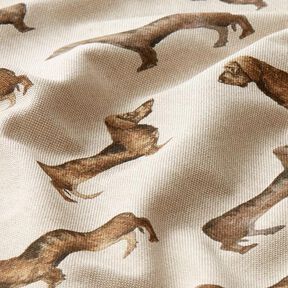 Half Panama Decor Fabric Dachshund – natural, 