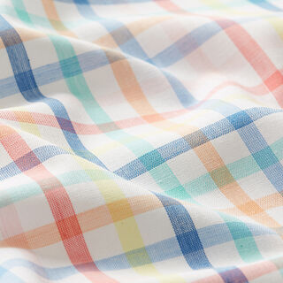 Fine Cotton Batiste colourful yarn-dyed checks – white, 