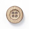 4-Hole Wooden Button – natural,  thumbnail number 1