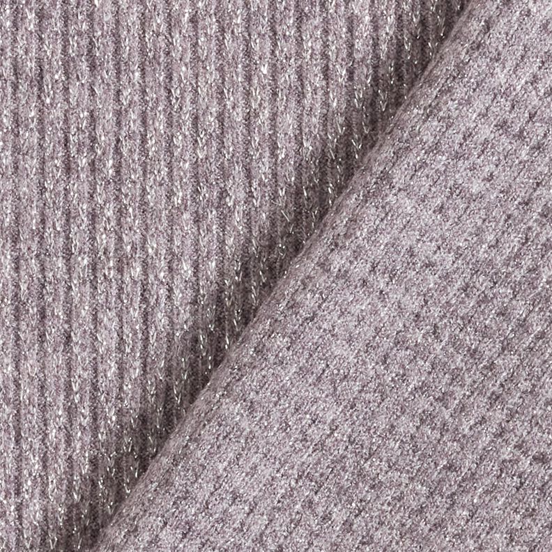 glitter ribbed knit – mauve/silver,  image number 3