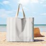 Decor Fabric Panama Block Stripes – offwhite/misty grey,  thumbnail number 8