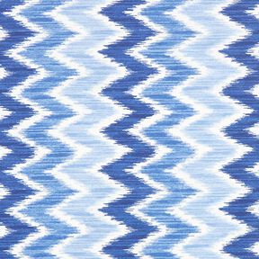 Ikat print coated cotton – blue/white, 