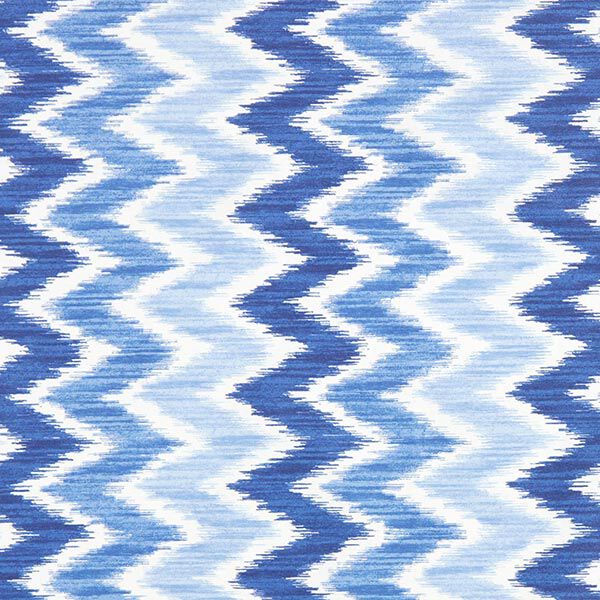 Ikat print coated cotton – blue/white,  image number 1