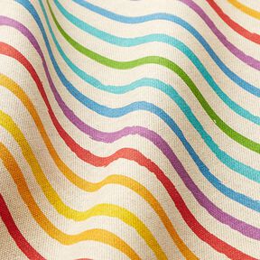 Decor Fabric Half Panama Rainbow Stripes, 