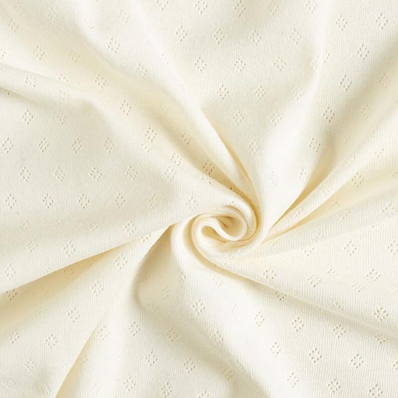 Fine Jersey Knit with Openwork – offwhite,  image number 2