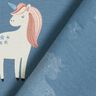 Cotton Jersey Sweet Glitter Unicorns – blue grey,  thumbnail number 5