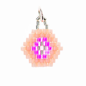 Pendant Brick Stitch Hexagon [14 mm  x 16 mm] | Rico Design – pink, 
