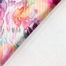 Structured Stretch Fabric Watercolor Flowers Digital Print – lavender/peach orange,  thumbnail number 4