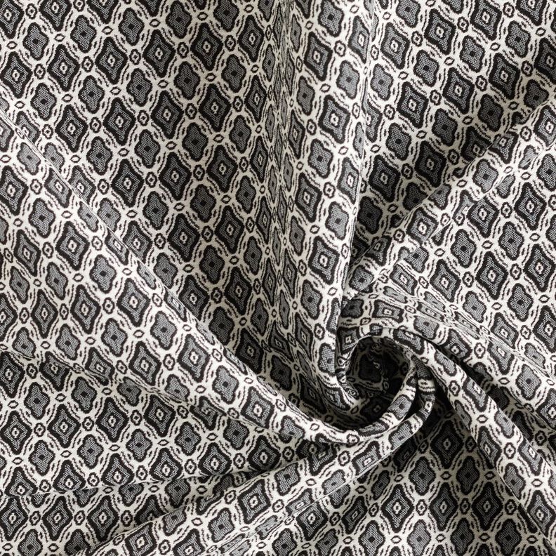 Stretch Jacquard Viscose Blend Sophisticated diamonds – offwhite/grey,  image number 3