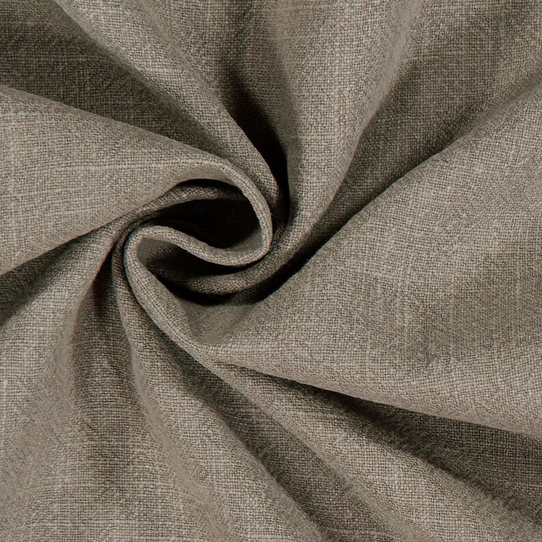 Linen fabric ramie mix stonewashed, heavy quality – dark taupe, image number 2