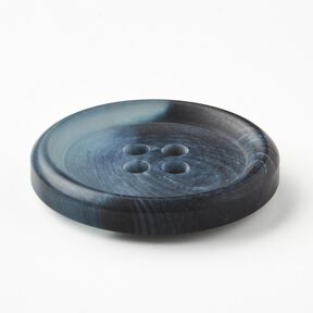 4-hole round button [Ø 25 mm] – denim blue, 