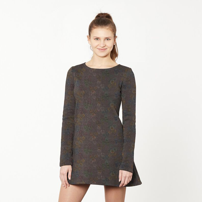 Viscose Jersey Colourful Circles – stone grey, image number 6