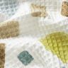 Waffle Piqué colourful shapes – moss green/ivory,  thumbnail number 2