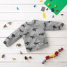 French Terry Dinosaurs – silver/black,  thumbnail number 5