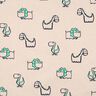 Cotton Flannel cheeky dinosaurs | Poppy Fabrics – natural/emerald green,  thumbnail number 1