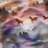 French Terry Mystical Horses Digital Print – pastel violet,  thumbnail number 2