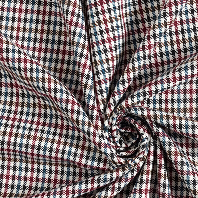 Stretch Trouser Fabric Tartan – white/black,  image number 3
