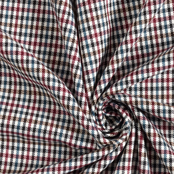 Stretch Trouser Fabric Tartan – white/black,  image number 3