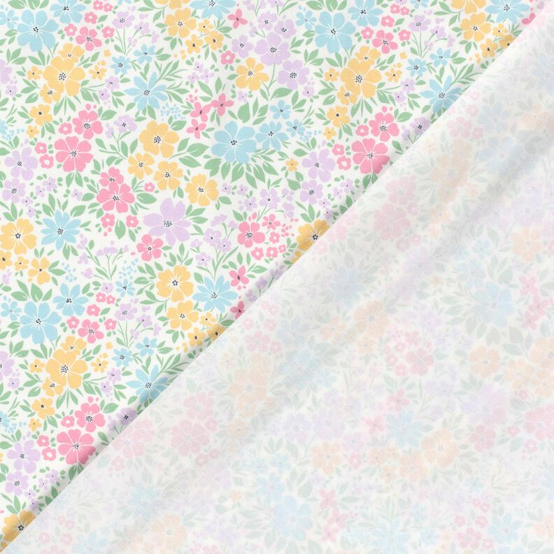 Cotton Jersey colourful floral meadow – ivory/pastel mauve,  image number 4