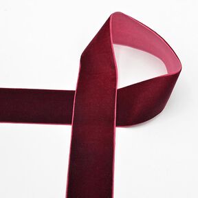 Velvet ribbon [36 mm] – burgundy, 