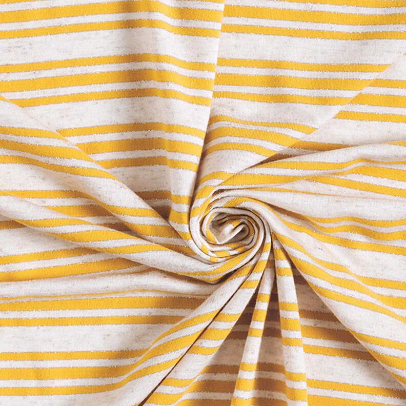 Viscose jersey, irregular glitter stripes – offwhite/sunglow,  image number 3