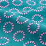 Coated Cotton Colourful Circles – petrol/pastel violet,  thumbnail number 2