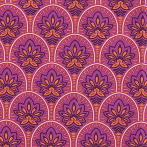 Coated Cotton Abstract Fans – purple, 