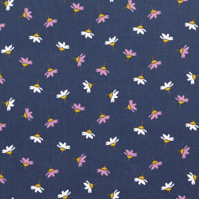Baby Cord little flowers – navy blue, 