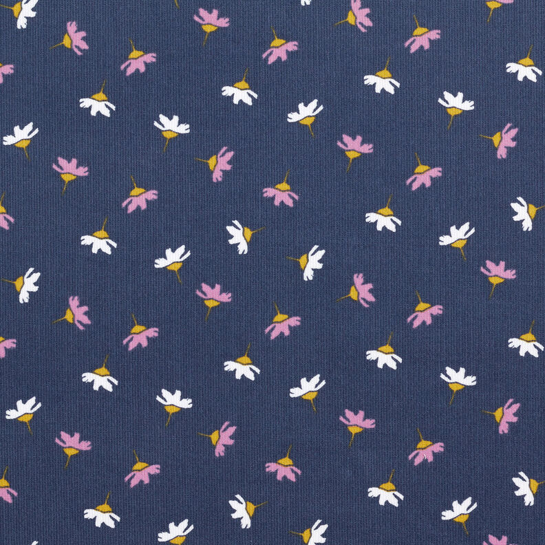 Baby Cord little flowers – navy blue,  image number 1