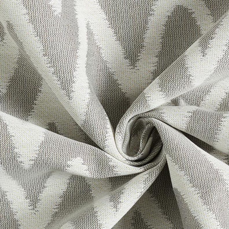 Outdoor Fabric Jacquard Ikat Print – light grey,  image number 3